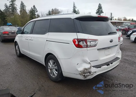 2016 Kia Sedona Lx из США, поврежденный, VIN KNDMB5C12G6087307
